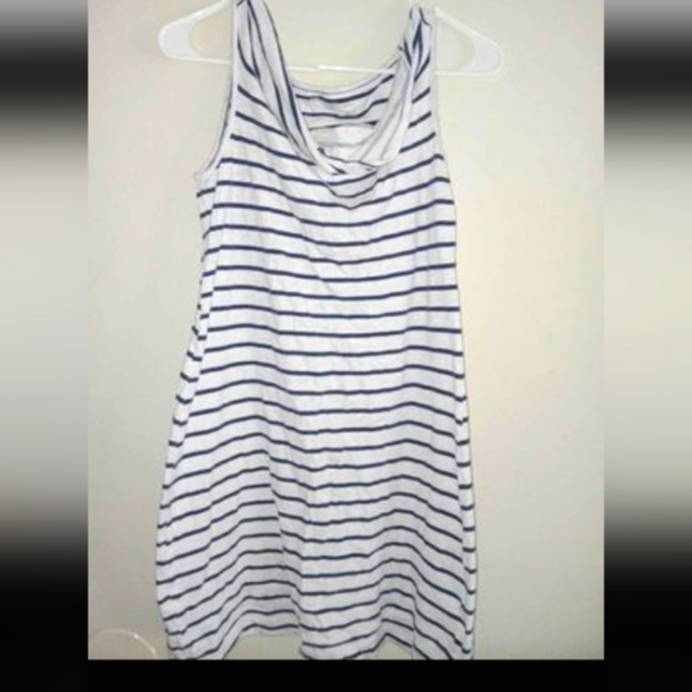 Eddie Bauer White Stripped Short Dress Size XS